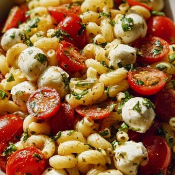 Creamy Caprese Pasta Salad