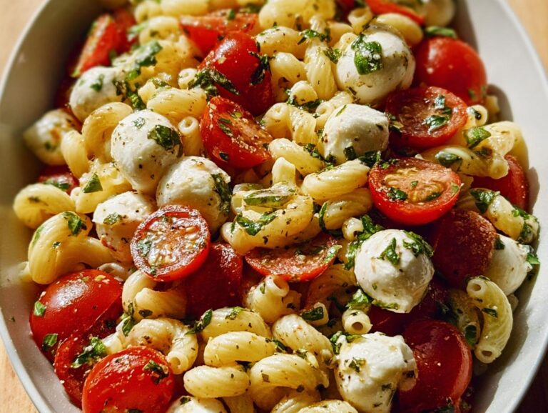 Creamy Caprese Pasta Salad