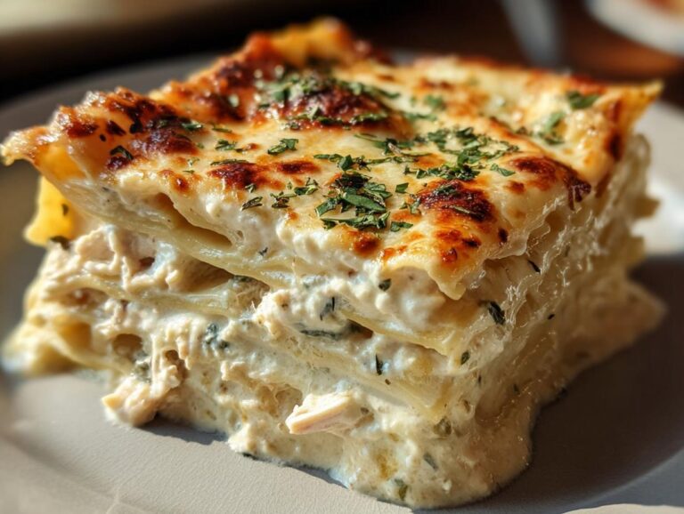 Creamy Chicken Lasagna With White Sauce