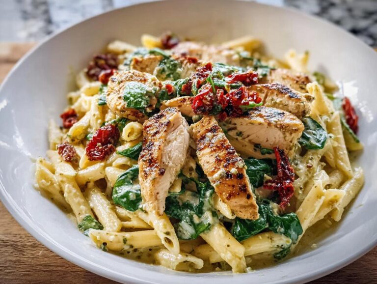 Creamy Chicken Pesto Pasta