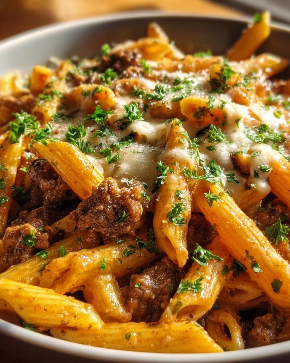 Creamy High Protein Beef Pasta - Detail 1