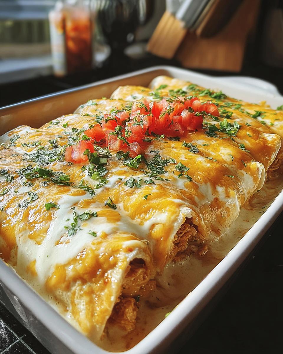 Creamy Queso Chicken Enchiladas - Detail 2