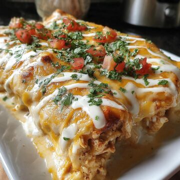 Creamy Queso Chicken Enchiladas