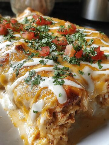 Creamy Queso Chicken Enchiladas