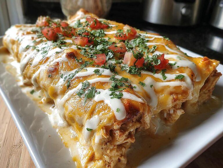 Creamy Queso Chicken Enchiladas
