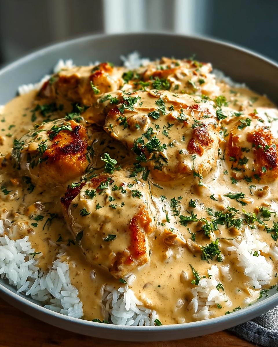 Creamy Smothered Chicken And Rice - Detail 2
