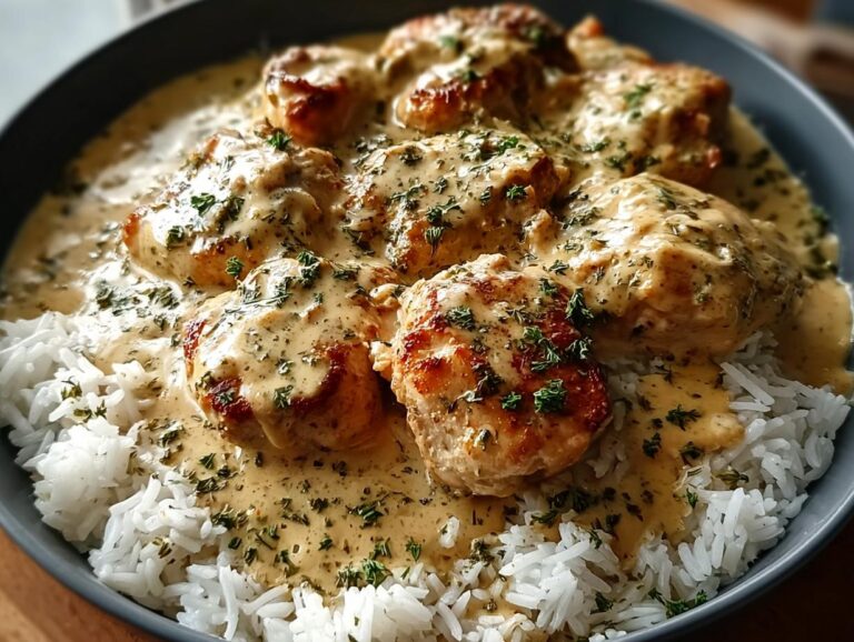 Creamy Smothered Chicken And Rice