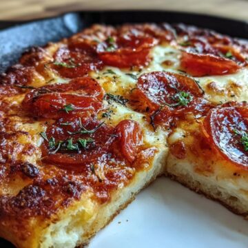 Crispy Cast Iron Skillet Pizza
