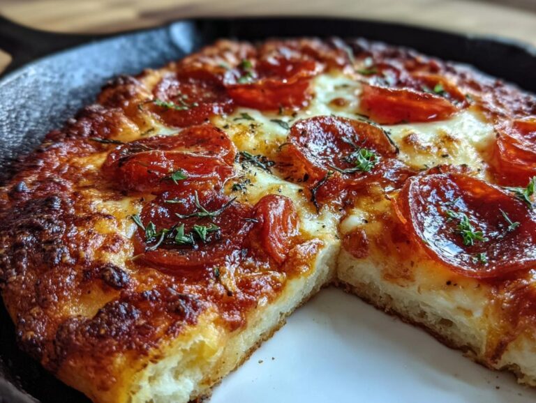 Crispy Cast Iron Skillet Pizza