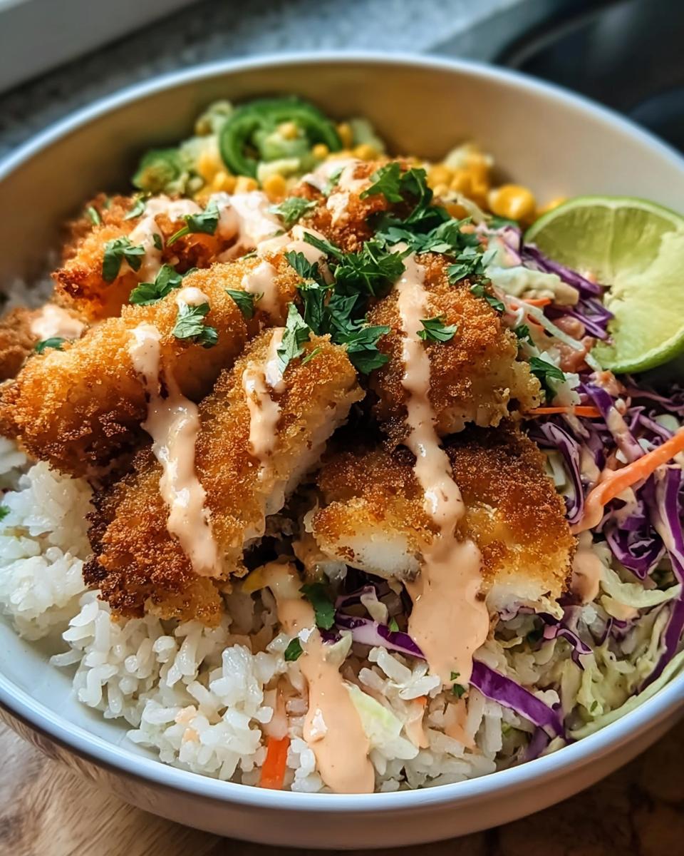 Crispy Fish Taco Bowls - Detail 2