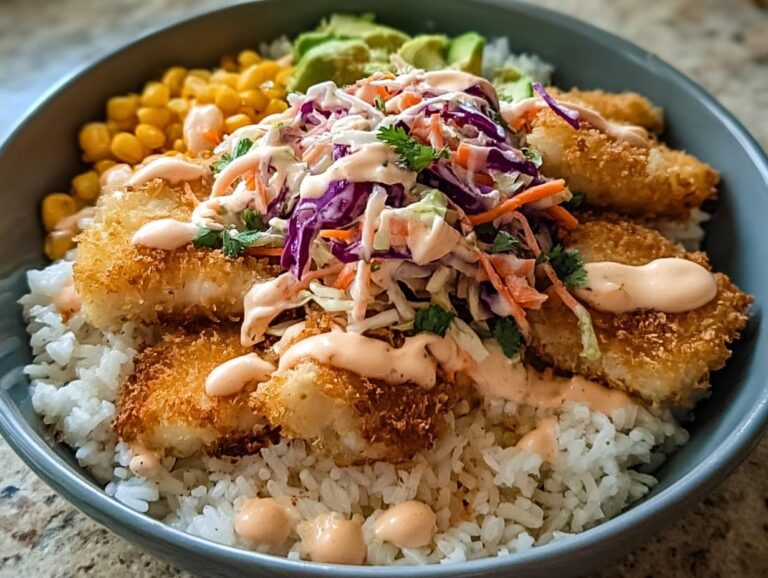 Crispy Fish Taco Bowls