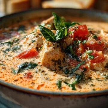 Crock Pot Creamy Chicken Parmesan Soup