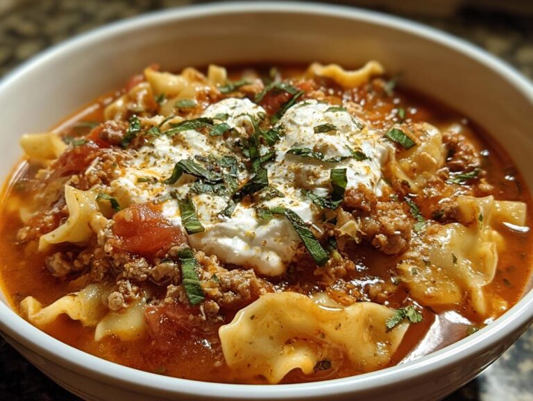 Crock Pot Lasagna Soup
