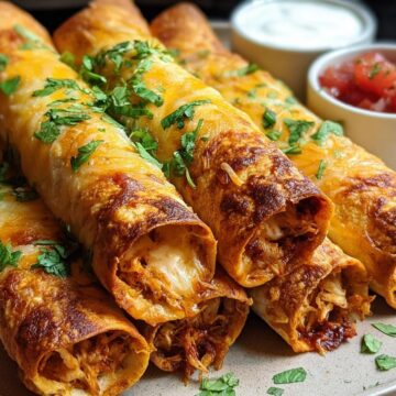 Crunchy Oven-Baked Chicken Taquitos