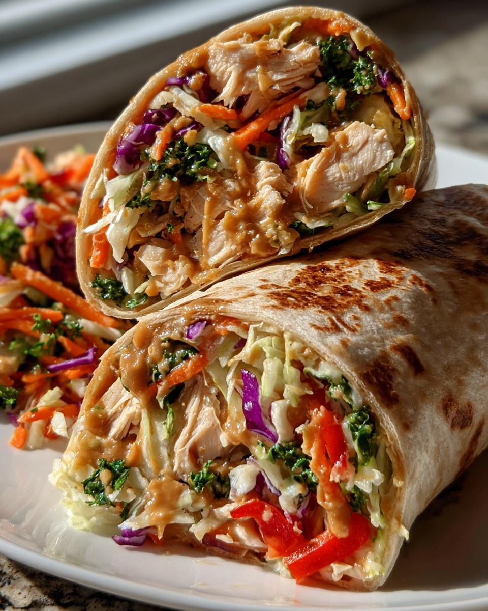 Crunchy Thai Peanut Chicken Wraps - Detail 1