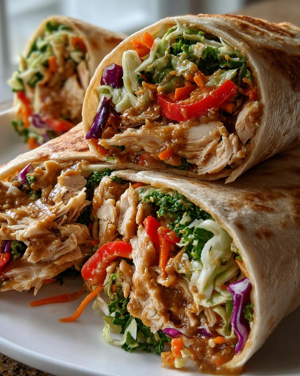 Crunchy Thai Peanut Chicken Wraps - Detail 2