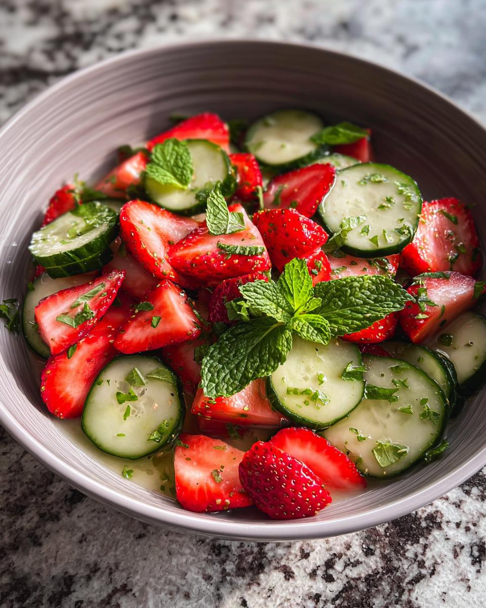 Cucumber Strawberry Salad - Detail 1