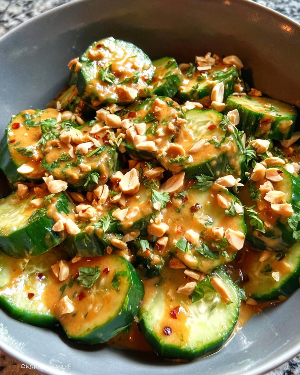 Cucumbers In Spicy Peanut Sauce - Detail 1