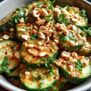 Cucumbers In Spicy Peanut Sauce