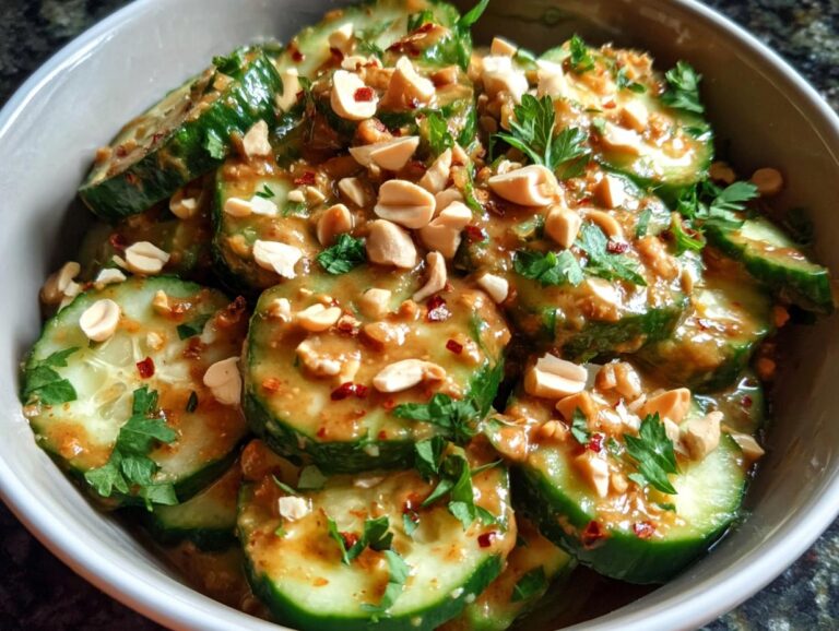 Cucumbers In Spicy Peanut Sauce