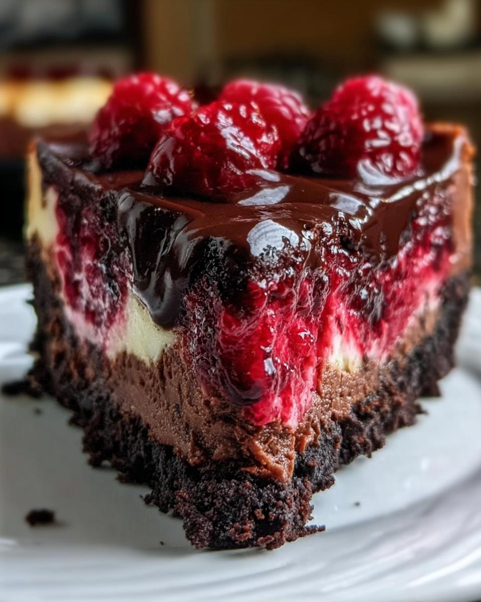 Dark Chocolate Raspberry Cheesecake - Detail 1
