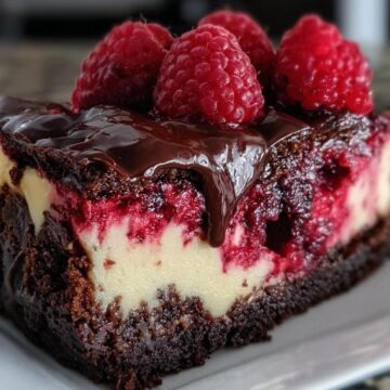 Dark Chocolate Raspberry Cheesecake