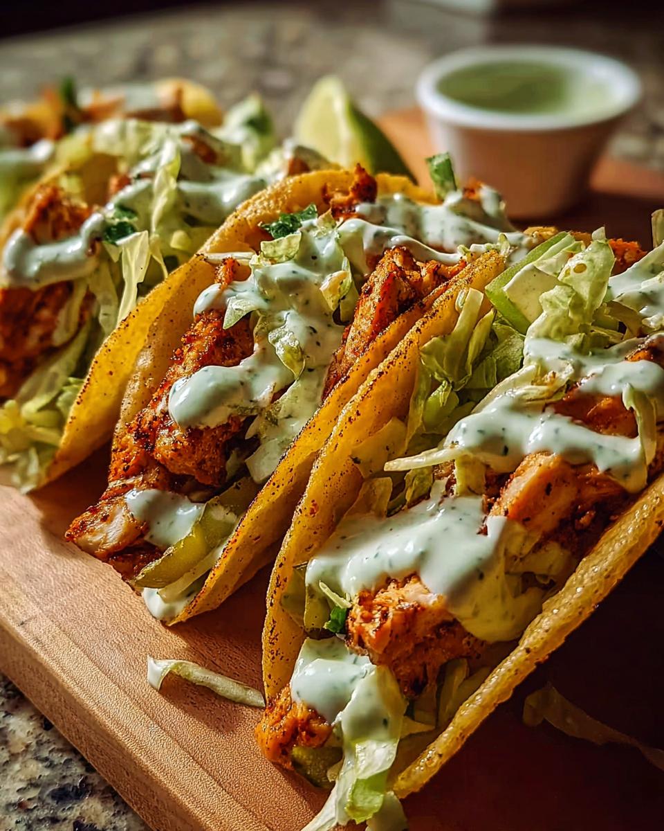 Dill Pickle Ranch Smash Chicken Tacos - Detail 1