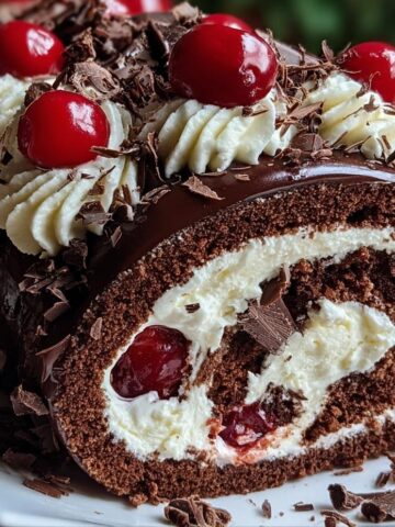 Elegant Black Forest Cake Roll