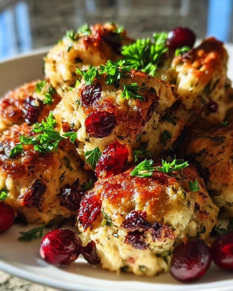 Festive Cranberry Turkey Stuffing Balls