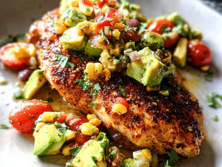 Fiesta Lime Chicken With Avocado Salsa