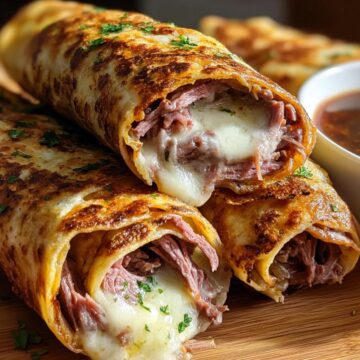 French Dip Tortilla Roll Ups