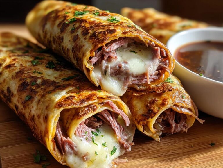 French Dip Tortilla Roll Ups