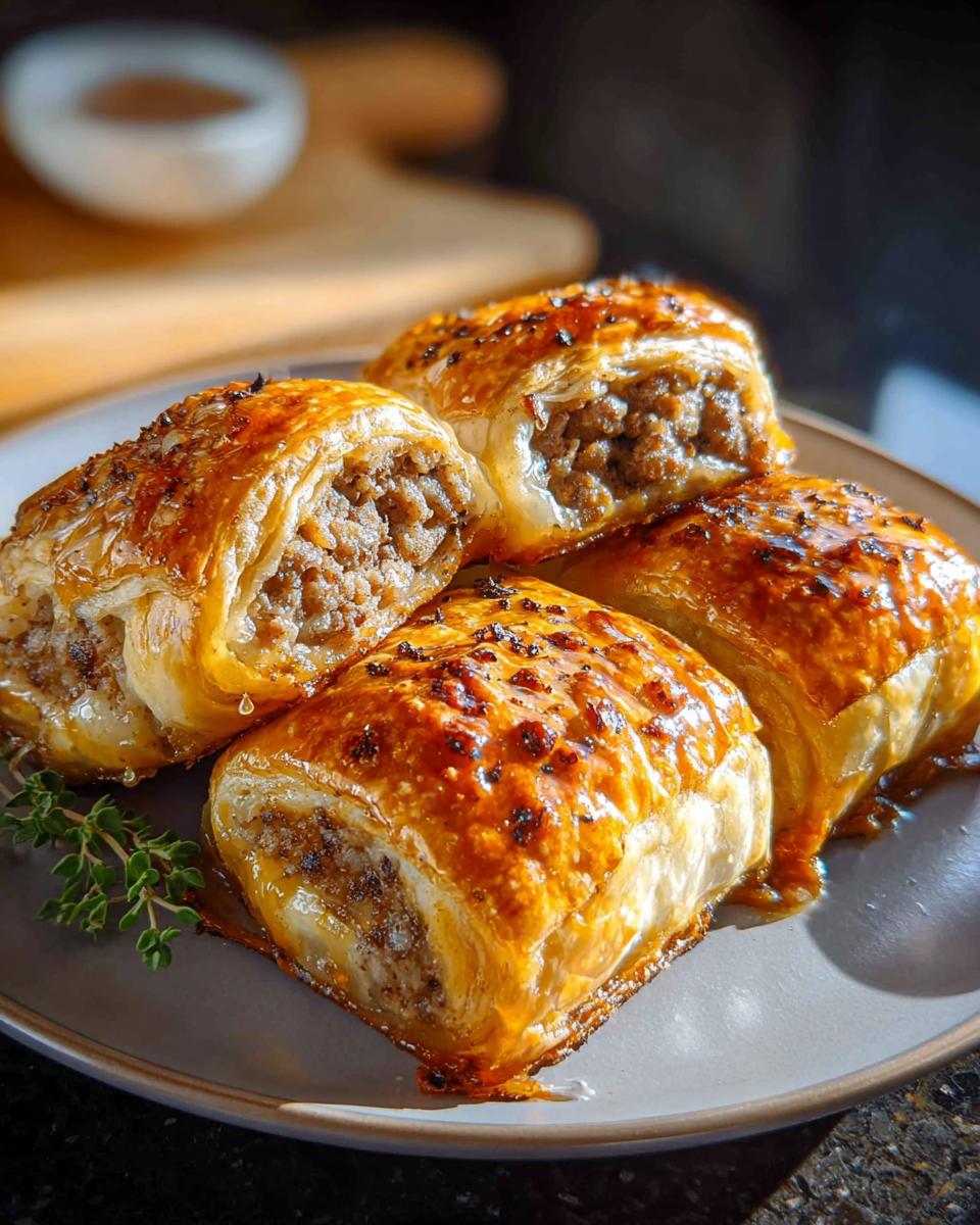 French Onion Sausage Rolls - Detail 1