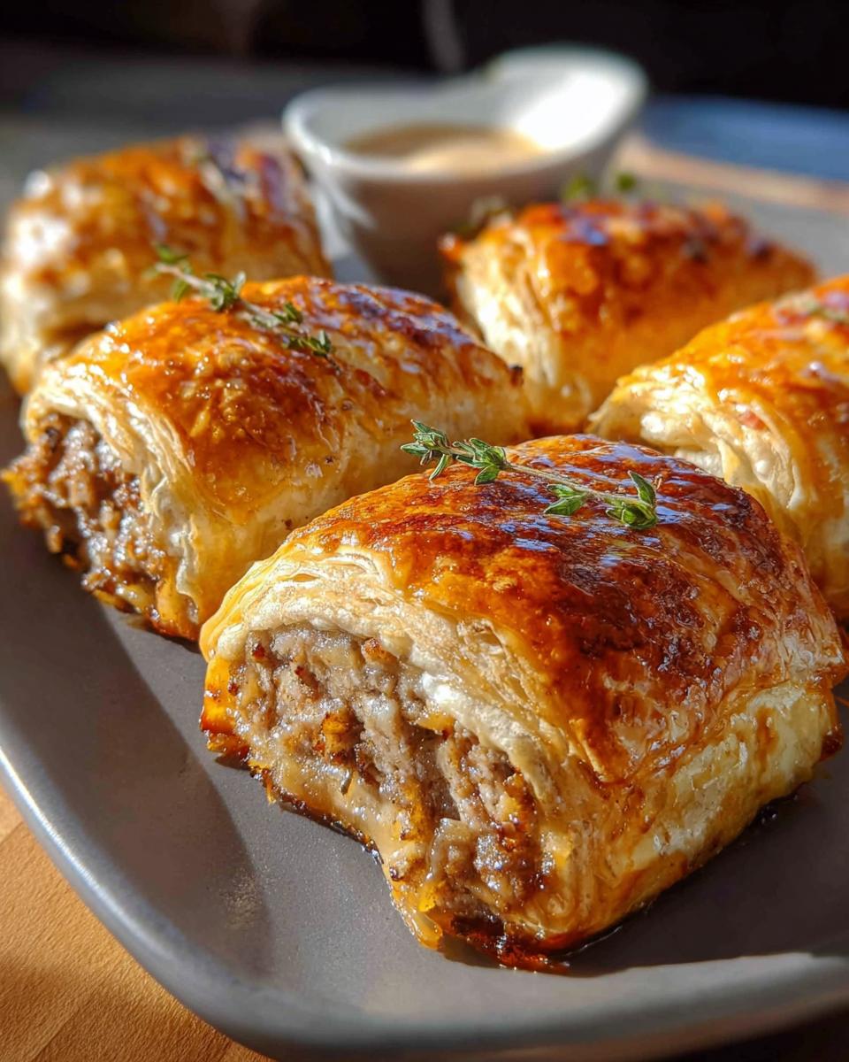 French Onion Sausage Rolls - Detail 2
