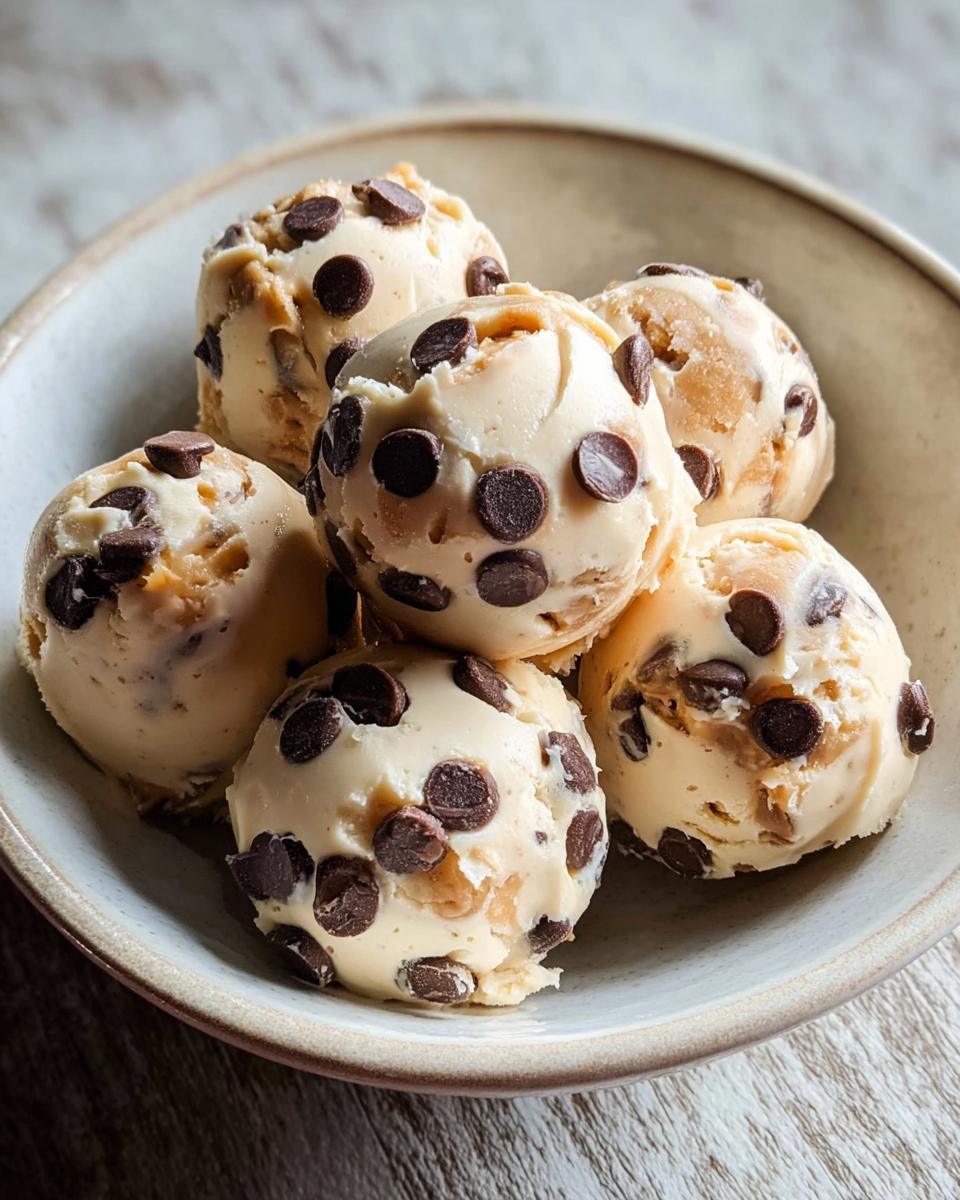 Frozen Greek Yogurt Peanut Butter Bites With Chocolate Chips - Detail 2