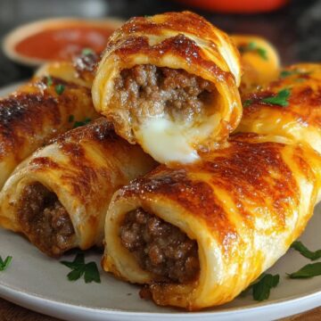 Garlic Butter Cheeseburger Rollups
