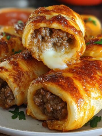 Garlic Butter Cheeseburger Rollups