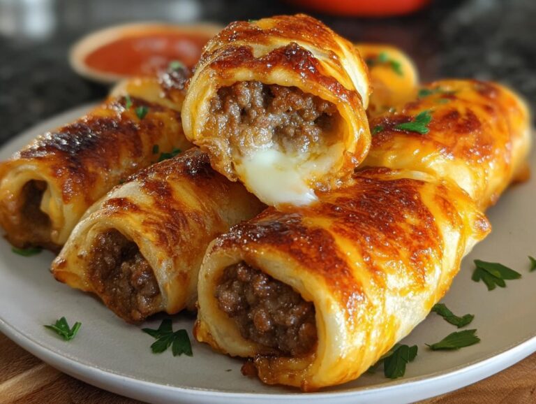 Garlic Butter Cheeseburger Rollups