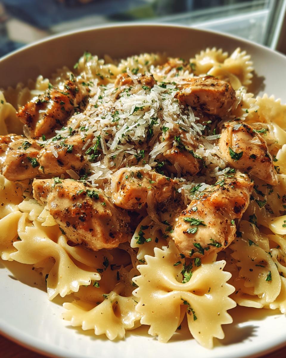 Garlic Butter Chicken With Bowtie Pasta - Detail 2