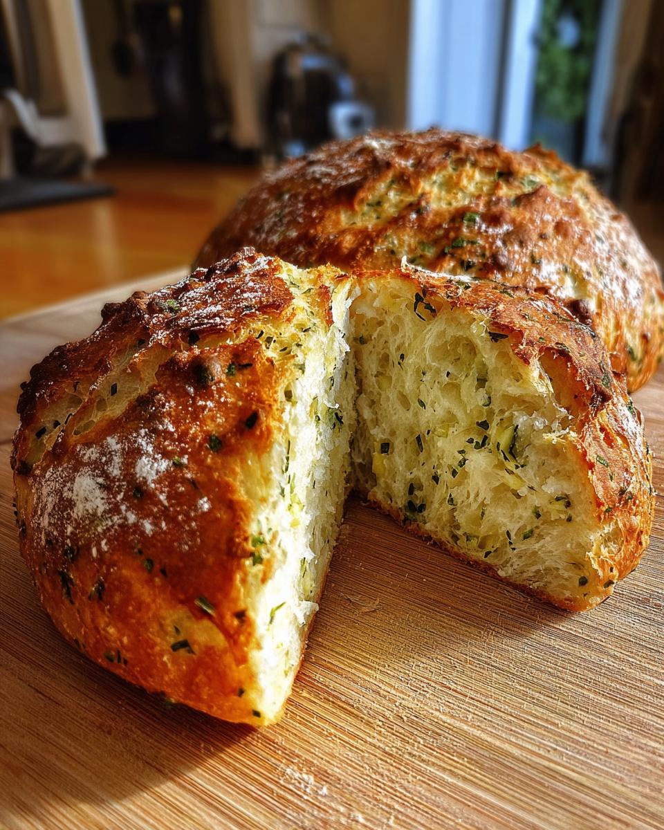 Garlic Herb Dutch Oven Bread - Detail 2