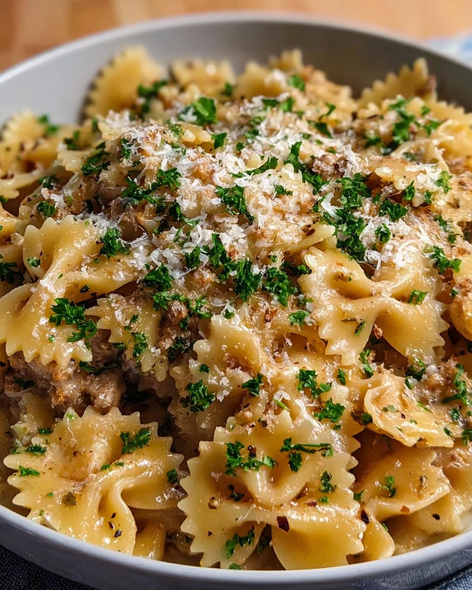 Garlic Parmesan Bowtie Pasta - Detail 2