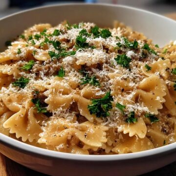 Garlic Parmesan Bowtie Pasta