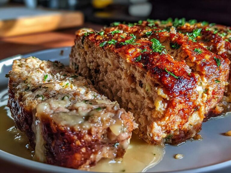 Garlic Parmesan Chicken Meatloaf