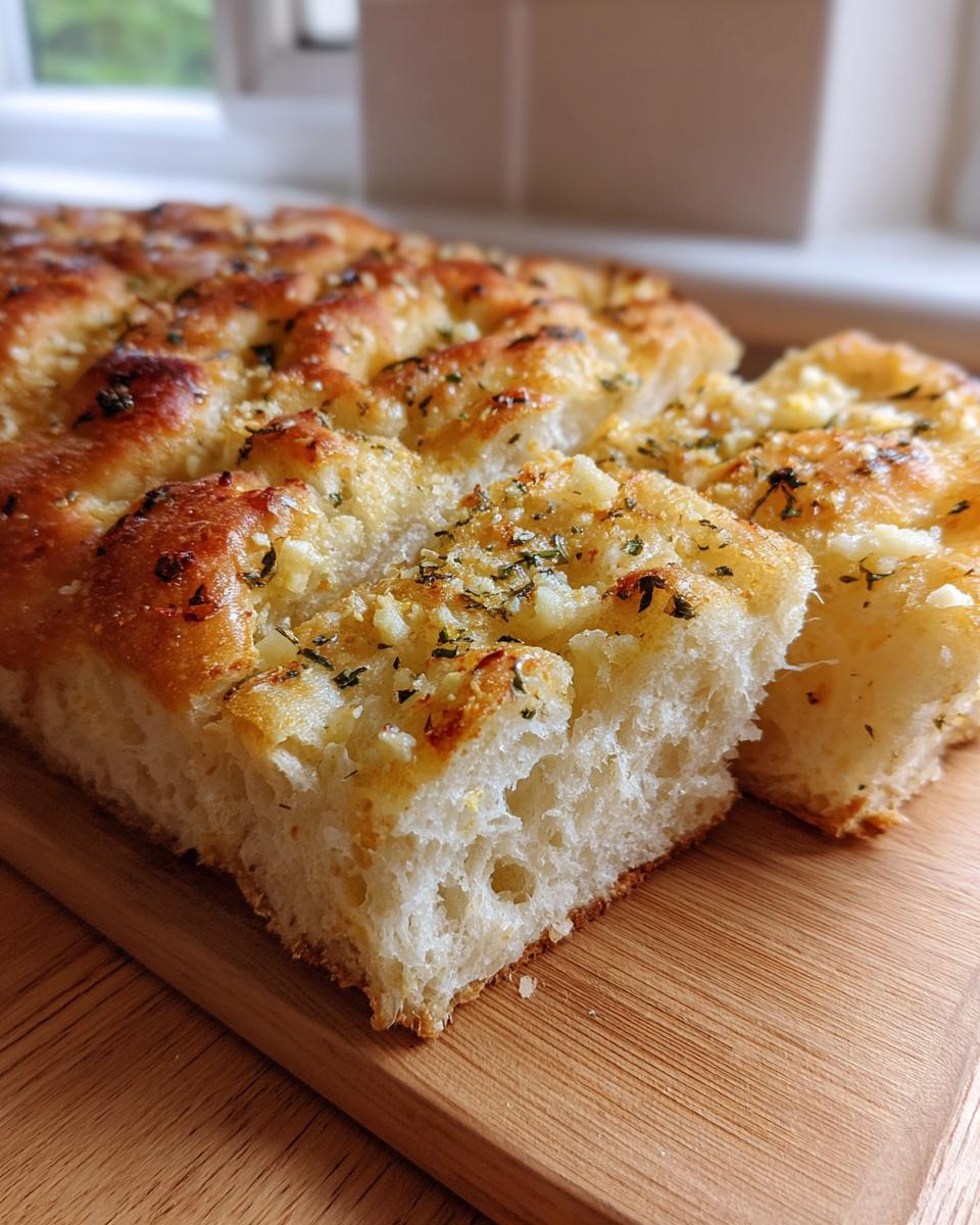 Garlic Parmesan Focaccia Bread - Detail 1