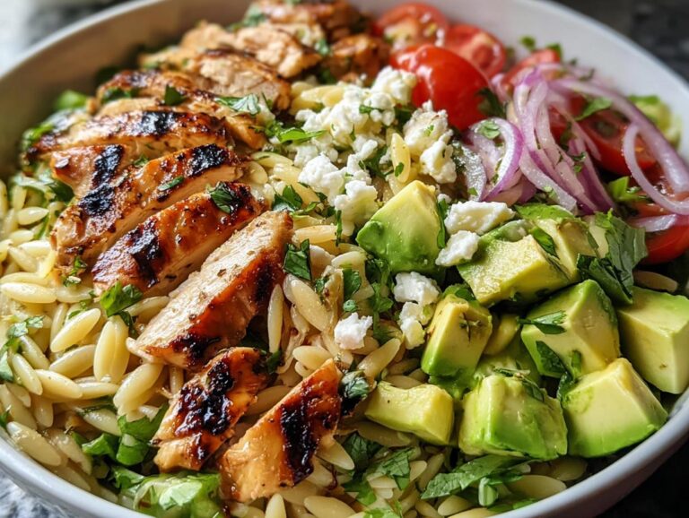 Grilled Chicken Orzo Salad
