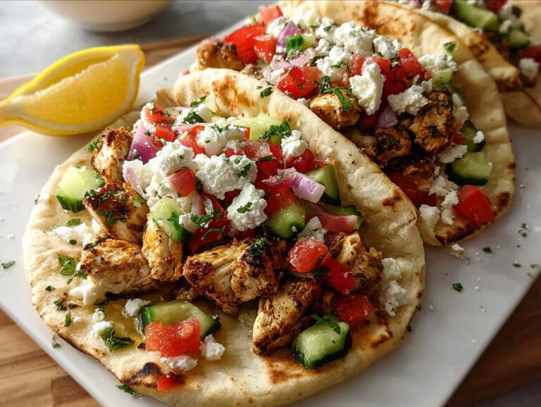 Grilled Mediterranean Chicken Tacos