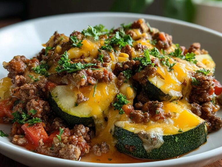 Ground Beef And Zucchini Skillet Casserole