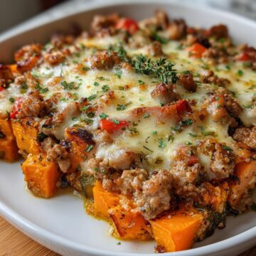 Ground Turkey Sweet Potato Bake