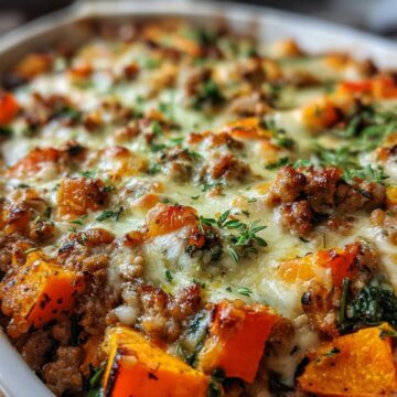 Ground Turkey Sweet Potato Bake