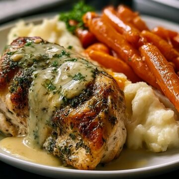 Herb Chicken With Mashed Potatoes &Amp; Glazed Carrots